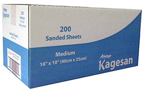 KAGESAN BLUE MEDIUM BULK VALUE BOX 200 BIRD CAGE SAND SHEET SAND PAPER 40cmX25cm