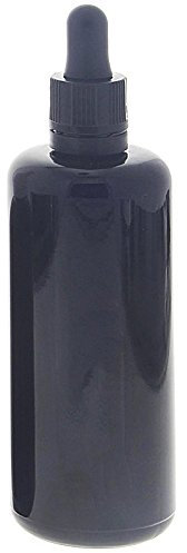 Violettglas-Flasche mit Pipette, leere violette Miron Glas-Flasche, Kosmetex Pipettenflasche mit Pipettenmontur, 100 ml