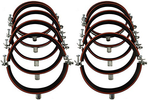 Intelmann Lot de 10 colliers de serrage Ø 160, filetage M8/M10, fabriqués en Allemagne (80, 100, 112, 125, 140, 150, 160, 180, 200)