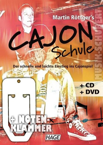 Cajon Schule (+CD und DVD) inkl. praktischer Notenklammer - Der schnelle und leichte Einstieg ins Cajonspiel - Grundlagen und Spieltechniken Notensystem für den schnellen Lernerfolg