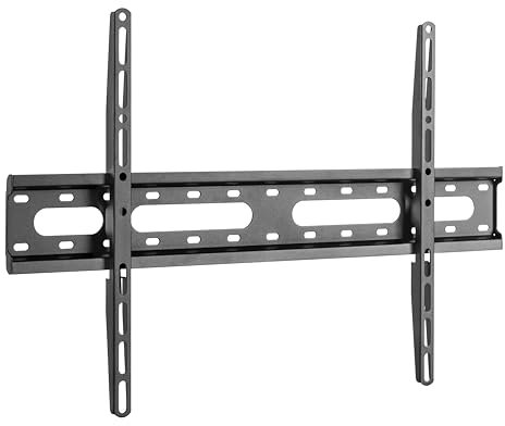 Home It® Flaches TV-Wandhalterung für 37-80 Zoll Geräte inklusive gebogener Bildschirme, bis zu 45 kg, VESA 200-600x400, Schwarz