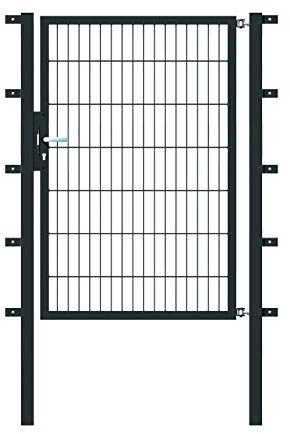 Alberts 646455 Einzeltor Flexo mit Zubehör | verschiedene Breiten und Höhen | anthrazit | Breite 100 cm | Höhe 140 cm