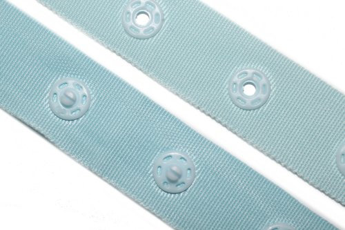 dalipo 22007 - Body-Verschluss, Druckknopfband, Meterware, hellblau