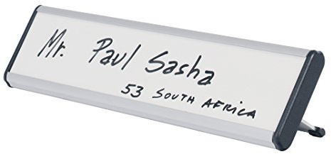 Bi-Silque NPL01011 Table Name Plates; Wipe Clean and Dry