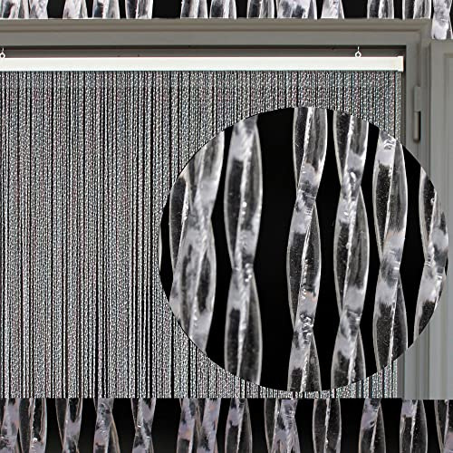 Cirillo Tende PVC-Türvorhänge Modell Roma – Aluminiumträger - Made in Italy - Eichmaß (95X200/100X220/120X230/130X240/150X250) – Fliegenvorhang (100X220, Hellgrün (9))