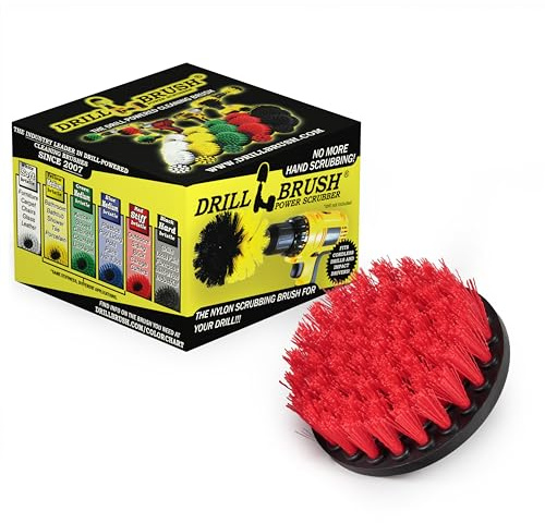 Outdoor - Garden - Patio - Scrub Brush - Clean and Remove Algae, Mold, Mildew, and Moss - Deck Brush - Bird Bath - Fountain - Garden Statues - Gnomes - Concrete Cleaner - Stone - Patio Furniture