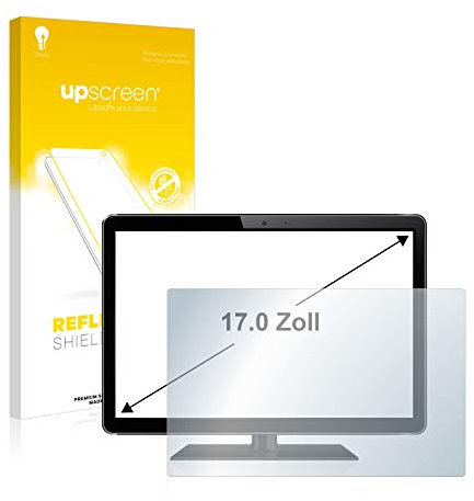 upscreen 17 Entspiegelungs-Schutzfolie für 17,0 Zoll Industrie-Monitore (43.2 cm) [338 x 270 mm, 5:4] – Anti-Reflex Displayschutz-Folie Matt