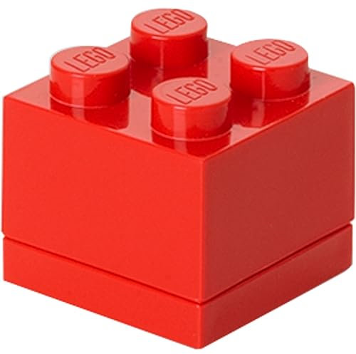 LEGO Mini Box 4 Knöpfe Rot - Kleine Aufbewahrungsbox für Snacks, Schmuck und mehr – Spülmaschinenfest 46 x 46 x 43 mm