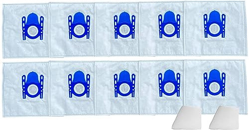 10 Premium Staubsaugerbeutel kompatibel für Siemens VS 05 G 2510 Synchropower Bag & bagless inkl. 2 Motorschutzfiltern