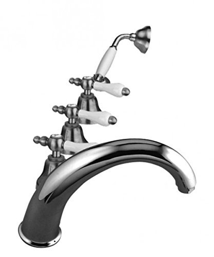 Casa Padrino Luxus Bad Zubehör - Jugendstil Retro 5 Loch Wannen Kombination Chrom Serie Milano - Made in Italy - Nostalgisch Antik Stil