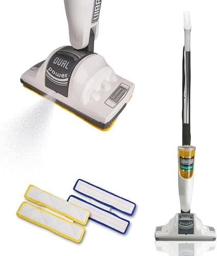 VIBRATWIN Dual Action Limpiadora de Suelos Eléctrica de Doble acción Friega, Frota, Limpia y Rejuvenece todas las Superficies de Madera, Piedra, Moqueta, Mármol (VIBRATWIN)