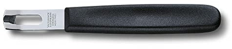 Victorinox Ustensiles de Cuisine Zesteur pour Décors en Écorces D’Agrumes, lLavable au Lave-Vaisselle, Noir
