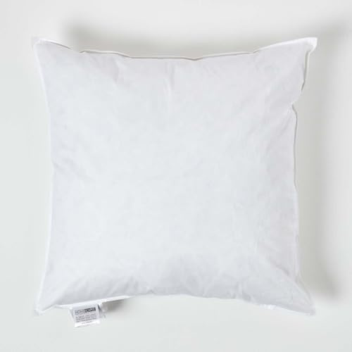 HOMESCAPES Luxury Duck Feather Cushion Inserts 55cm x 55cm (22 x 22”) Perfect Bounce Back and Down-Proof Cover, Generously Filled Inner Pads Fillers, Hypoallergenic, RDS Certified, Machine Washable