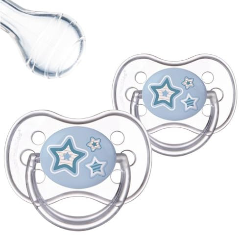 Canpol babies 2 ciucci in silicone a forma di ciliegia, rotondi, confezione doppia (0-6 mesi)
