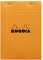 Rhodia 16200C - Notizblock (DIN A5, 14,8 x 21 cm, geheftet, kariert, 80 Blatt, praktisch und belastbar) 1 Stück orange