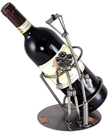 Steelman24 I Schraubenmännchen Trinker Weinmann I Made in Germany I Handarbeit I Geschenkidee I Stahlfigur I Metallfigur I Metallmännchen