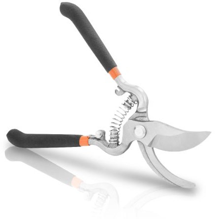 Bradas KT-RG1009 Traditionelle Gartenschere, Carbon - Stahl, schwarz, 21 x 5 x 2 cm