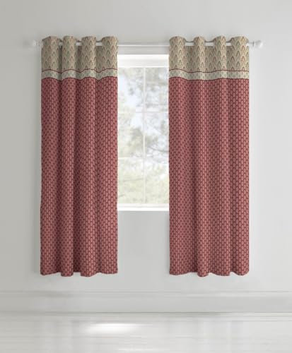 Catherine Lansfield - Vorhänge aus Baumwolle / Polyester, Mehrfarbig, 168 x 183 cm