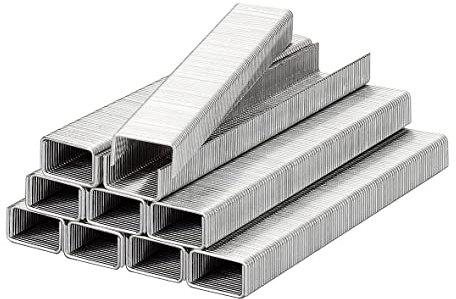kwb Klammern, Typ Flachdraht, Stahl, C-Spitze, Stahldraht, 600 Stk. 10,70 mm x 14 mm