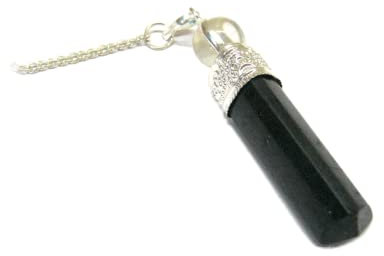 CRYSTALMIRACLE Kristallwunder Schwarz Turmalin Quarz Anhänger Kristallheilungsgeschenk Reiki Mode Edelstein Energie Wellness Aura Cleanser Handgefertigtes Zubehör