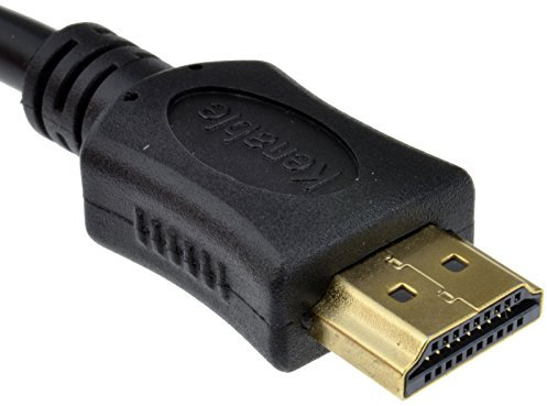 kenable GOLD - Cable HDMI de alta velocidad (1080p, HD, PS3, TV, 1,8 m), color negro