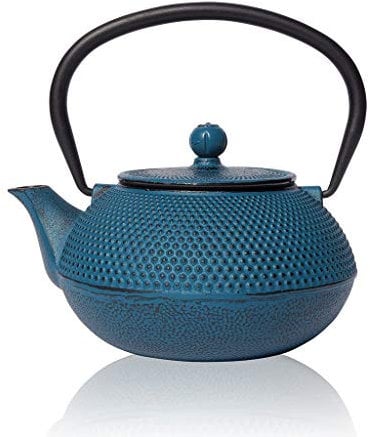 The Exotic Teapot - Blue Tenshi Cast Iron Teapot, 600ml, 2 Cup Size, Japanese Style, Tetsubin Kettle