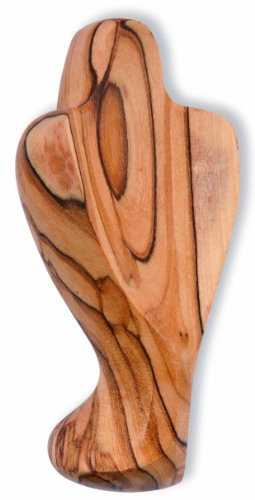 Christliche Geschenkideen Handschmeichler Engel Olivenholz aus Israel, 9 cm