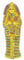 Tutankhamun - Ancient Egyptian Mummy Shaped Fridge Magnet - 8 cm