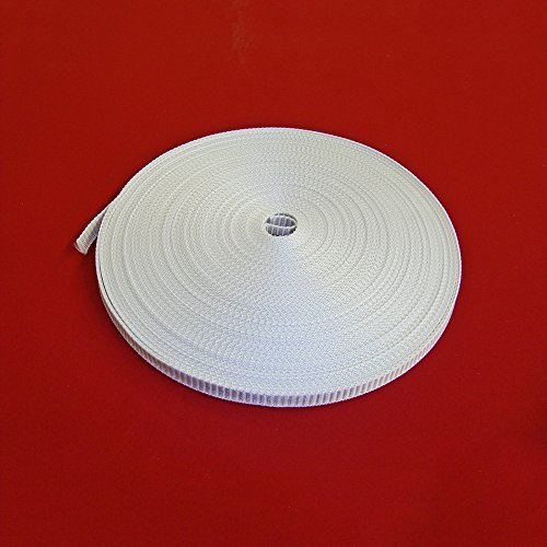 Easy-Shadow – Rolladengurt Breite 23 mm x Länge 10 m - weiß extrem Gurt für Rollladen Gurtband 10 meter Gurtzugband Zugband für Rolladen Gurtwickler Rolladenwickler Aufzuggurt Minigurt Gurtzug Gurtzugband - weiß