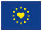 HouseholdBasics 10 x Aufkleber Europa/EU-Flagge/EU-Sticker mit Herz