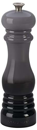 Le Creuset Classic Adjustable Pepper Mill Grinder, Chip-resistant ABS Plastic, Anti-Corrosion, 40g, 21 cm, Flint, 96001900444000