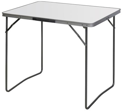 Spetebo Koffertisch mit Alu Rahmen - 70 x 50 cm/M - Campingtisch klappbar mit Tragegriffen - Klapptisch Falttisch Tisch für Garten Camping Picknick Reise tragbar