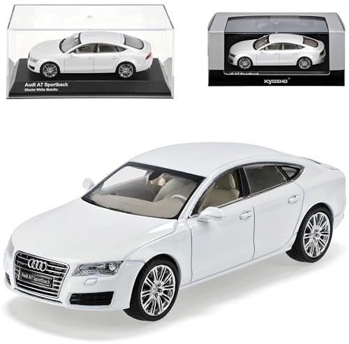 Kyosho A-U-D-I A7 4G Sportback Glacier Weiss Metallic Ab 2010 1/43 Modell Auto