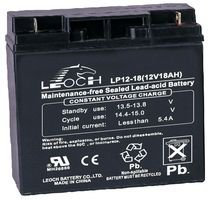 Batteria, Piombo, agm, 12 V 18 Ah Compatibile con Fiamm: FG21803 con Yuasa: NP17-12