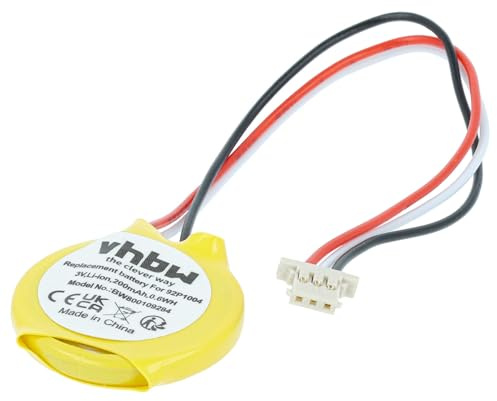 vhbw BIOS-Batterie kompatibel mit Lenovo ThinkPad X60s | X41 Tablet 1869, X60 Tablet PC 6363, X60 Computer Notebook (200 mAh, 3 V, Li-Ion)