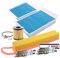 Inspektionspaket SET C 1x Ölfilter 1x Luftfilter 2x Innenraumfilter 4x BOSCH Zündkerze Doppelplatin ZR7SI332S 1x Ölablass-Schraube 1x Dichtring für Ölablass-Schraube