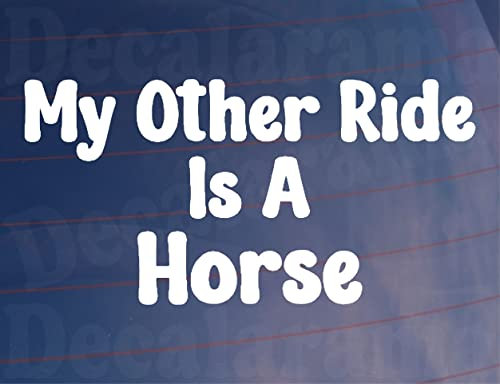Decalarama Car Sticker My Other Ride Is A Horse Funny Novelty Van Window Bumper Boot Door Decal
