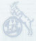 Sticker Aufkleber transparent (Silber) 1. FC KÖLN klein