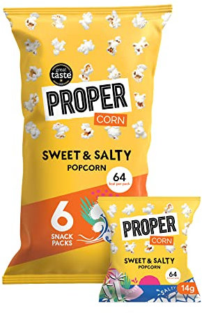 PROPER Propercorn Sweet & Salty Sweet-and-Salty, 84 gram (Pack of 6)