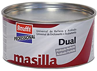 Krafft Masilla de Carrocero Coche Universal de Relleno 1,5kg | Acabado Resina de Poliéster + Endurecedor
