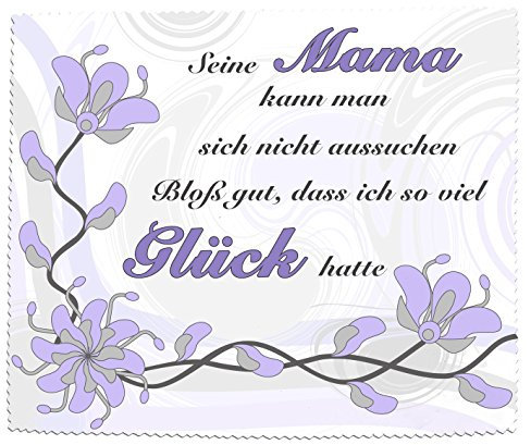 Handmade-in-nb Brillenputztuch, Glasreinigungstuch Seine Mama Kann Man Sich Nicht Aussuchen …