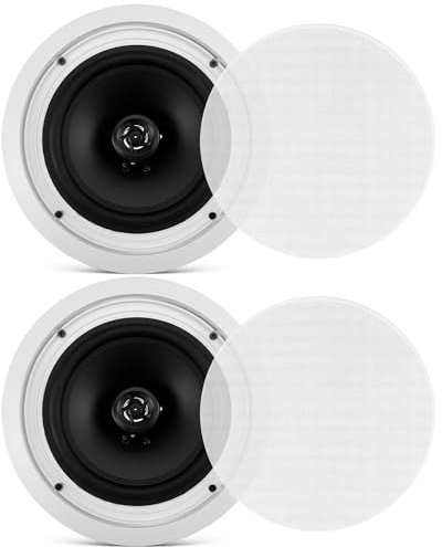Pyle PDIC80T 8 inch Two Way In Ceiling Speakers with 70V Transformer