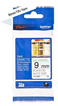 Brother TZEN221 Original P-touch Schriftband TZe-N221 9 mm,schwarzaufweiß(kompatibelu.a.mitBrotherP-touchH100LB/R,-H105,-E100/VP,-D200/BW/VP,-D210/VP)nichtlaminiert
