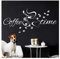 Grandora Wandtattoo Coffee + Time Kaffeetasse & Herz I weiß (BxH) 30 x 14 cm I Kaffee Küche Esszimmer Sticker Aufkleber Wandaufkleber Wandsticker W924
