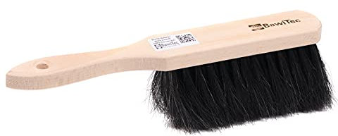 BawiTec Profi Handfeger Handbesen 28cm Naturhaar für empfindliche Oberflächen Rosshaar weich Mischung Borsten Hand Broom