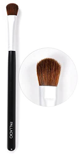 Palladio Pinceau de maquillage pour fard à paupières, tête de pinceau large, mélange impeccable, finition lisse, poils naturels synthétiques, toucher doux, prise en main confortable, application