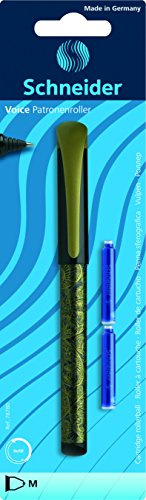 Schneider - Kugelschreiber Voice, Strichbreite M, Ultramarin, radierbar, Packung mit 1 Stift und 2 Patronen