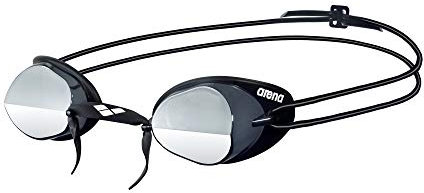 arena Swedix Mirror Occhialini Nuoto Gara Unisex Adulto, Occhialini Svedesi Nuoto con Lenti Specchiate Angolate Anti-Appannamento, Protezione UV, 4 Ponti Nasali Intercambiabili, Guarnizioni in TPR
