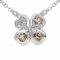 Schmuck-Schmidt-Collier/Kette mit Kleeblatt-Zirkonia-Anhänger Glücksbringer 2,41 Karat