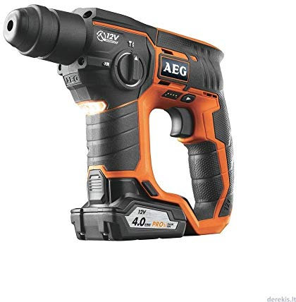 AEG - Perforateur SDS-Plus à batterie 12V 4Ah Li-Ion - BBH12LI-402C Noir/Orange